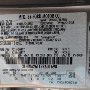2009 LINCOLN MKZ RADIO AUDIO - 1000721280
