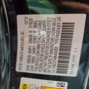 2019 HONDA ACCORD FUEL TANK - 1001005458